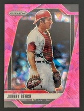 2025 Panini Prizm Johnny Bench Pink Ice