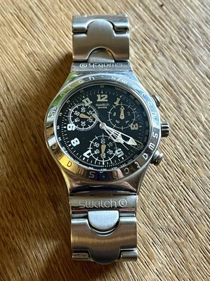 Swatch Irony Chrono ''Black Suit'' 4 Jewels Herren Quartz Armbanduhr OVP