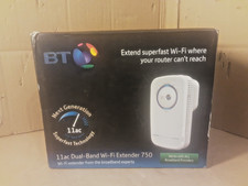 BT 11ac Dual Band WiFi Extender 750, BOXED WITH ONE ETHERNET CABLE