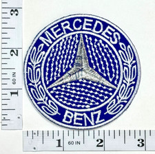 Embroidered Patch - Iron-on - Blue  Silver - NEW - Mercedes-Benz - Sharp Patch