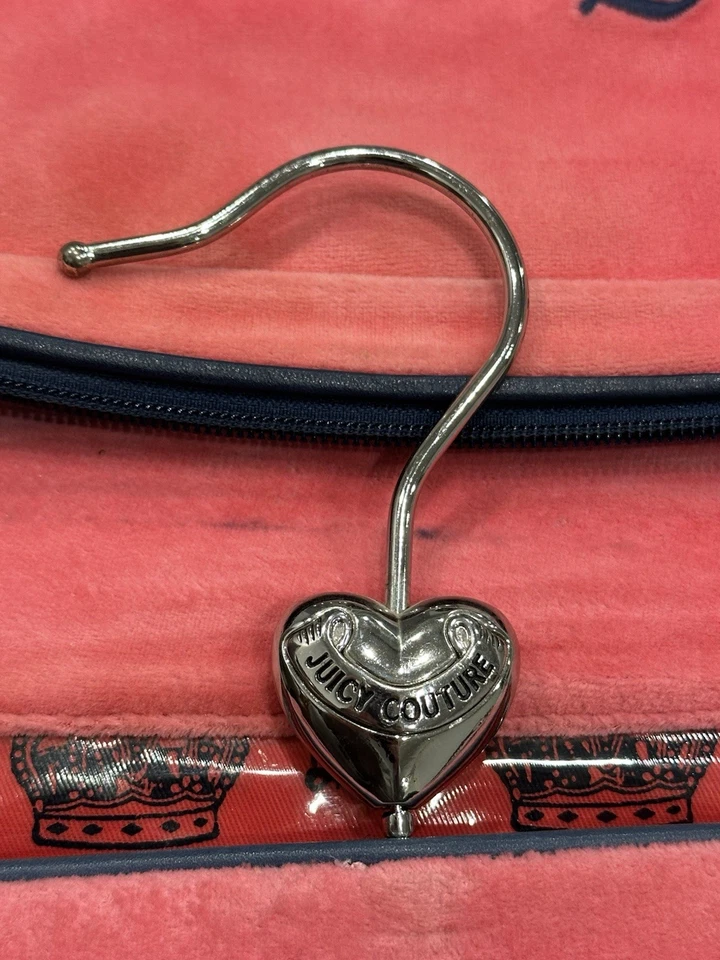 RARO DE COLECCIÓN Juicy Couture Colgante Artículos de Aseo Cosméticos Bolso Y2K Rosa Azul Marino ¡MIRA! F/S Foto 4 de 4