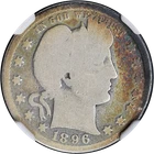 1896-S Barber Quarter NGC FAIR 2 Key Date Decent Eye Appeal Nice Strike