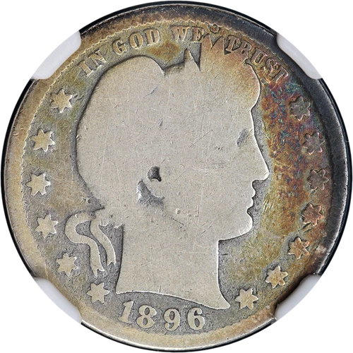 1896-S Barber Quarter NGC FAIR 2 Key Date Decent Eye Appeal Nice Strike