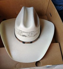 Bangora Summit Western Hat Natural 53cm Size 6 5/8 Cowboy Style Classic Design