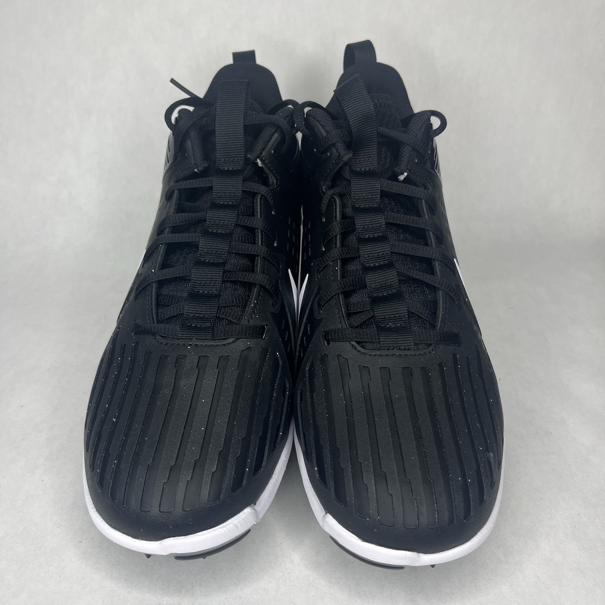 Nike Alpha Menace Strong Football Cleats NFL II5139-010 Men’s Size 7 & 9.5 NEW NIKE ALPHA MENACE STRONG BLACK/WHITE FOOTBALL CLEATS II5139  main image 4