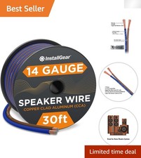 Flexible 30ft Speaker Wire - 14 Gauge Copper Clad Aluminum for Superior Sound