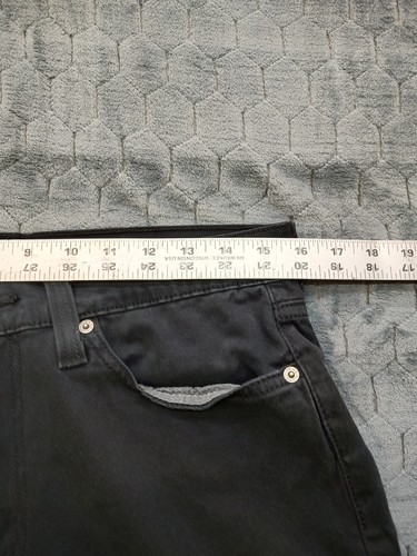Pantalones de mezclilla Levis 514 negros lavados oscuros para hombre 32x32 ajustados rectos elásticos lengüeta roja - Imagen 4 de 11