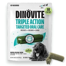 Triple Action Dental Chews for Small Dogs - Prevent Plaque Tartar, Fresh Mint,