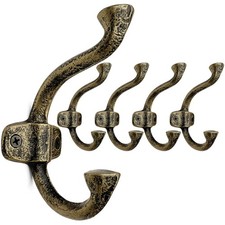 Rustic Coat Hooks Wall Mount,Cast Iron Vintage Wall Hooks for Hanging,Heavy D...