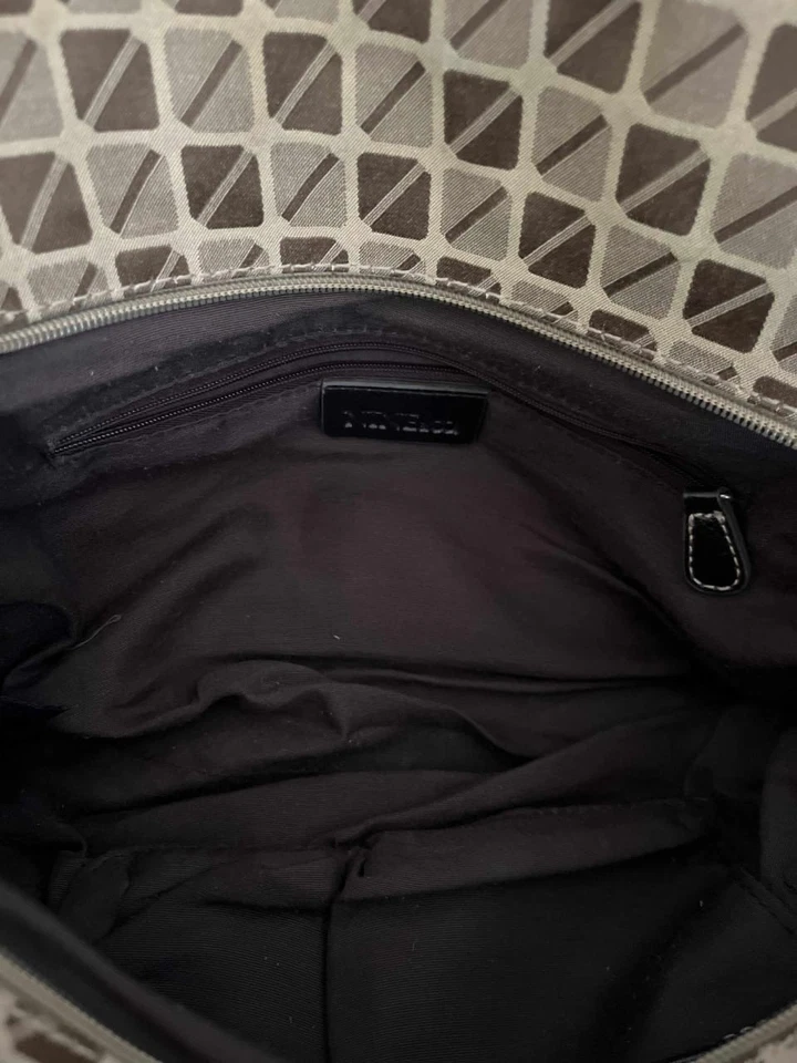 Винтажная коричневая клетчатая мини-сумочка 90-х Nine & Co. - Изображение 4 из 4