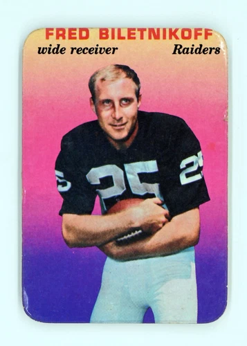 1970 Topps #32 Fred Biletnikoff Glossy Oakland Raiders EX