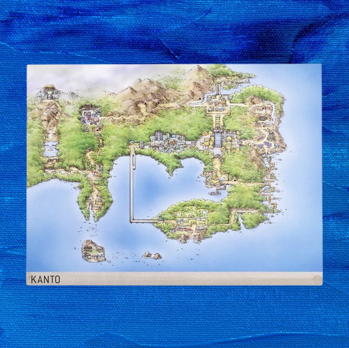 8x10 Pokémon Center Region Collectible Poster Art Maps Hoenn Kanto