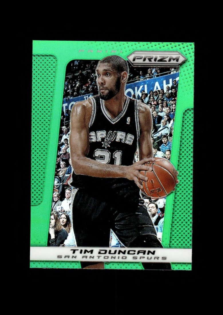 2013-14 Prizm: # 80 Tim Duncan Green Refractor NM-MT OR BETTER