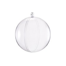 20 Pack 1 3/16 inch 30mm Clear Plastic Ornaments Ball