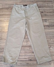 VTG 90s Abercrombie  Fitch Wide Leg Baggy Chinos Mens Tan Pants - 35x31