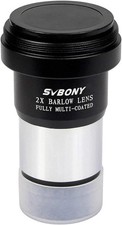 SVBONY Barlow Lens 2X, 1.25 Inch Barlow Lens with Multi Coated Broadband Green F