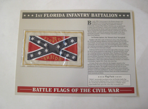 Willabee & Ward Battle Flags The Civil War Patch 1st Florida Infantry Battalion