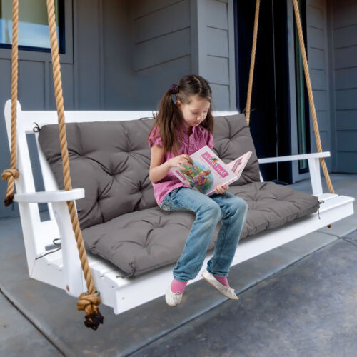 Black/light Grey/navy Blue/dark Grey/khaki Outdoor Hanging Chair Bench Cushion - Picture 62 of 84