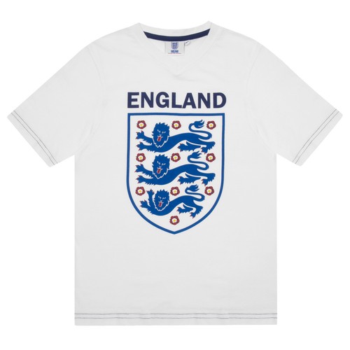 England Three Lions Official Soccer Gift Boys Short Pajamas - Picture 3 of 22