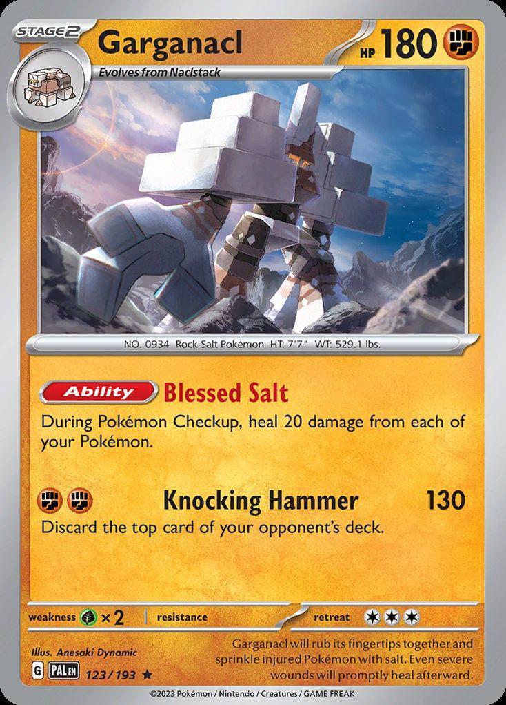 Pokemon Garganacl (123/303) Paldea Evolved LP REVERSE HOLO | eBay