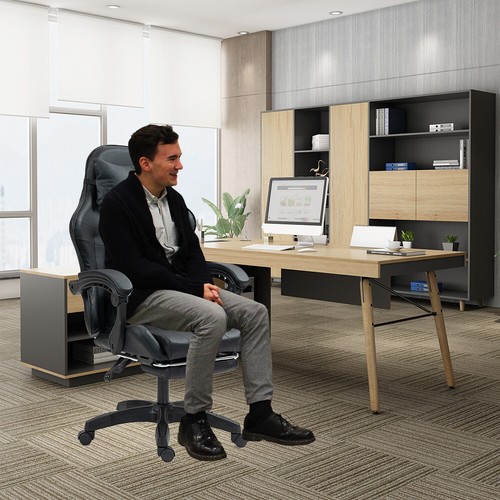Ergonomic Leather Racing Gaming Chair Swivel Office Gamer Desk Chair Adjustable - Picture 3 of 15