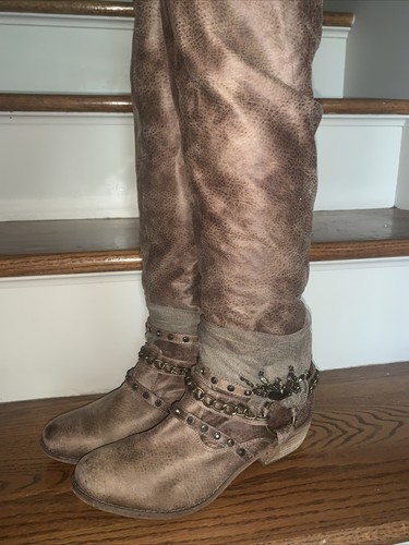NO CLASIFICADAS Botas de Montar a Motocicleta con Cadena de Motociclista Góticas Talla 7.5 🙂 190 - Imagen 2 de 9