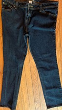 SO Women's Jeans 15 Straight Dark Denim Stretch 36x31 Cotton Blend 592