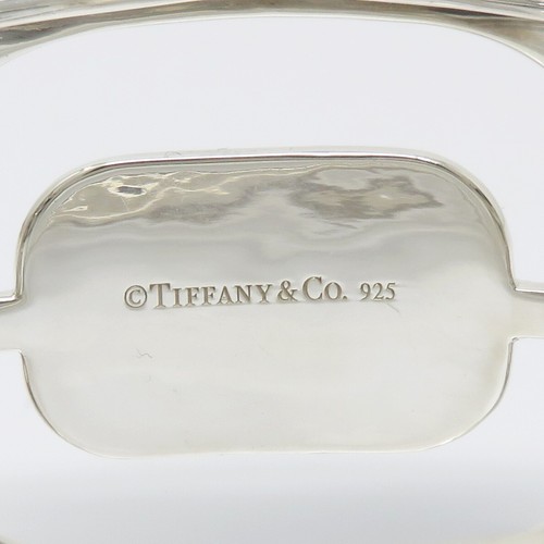 NYJEWEL Tiffany & Co. 925 Silver Donald Claflin LOVE Wide Bangle Bracelet 7.5" - Picture 6 of 8