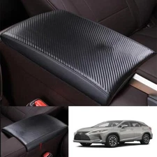 For Lexus RX450h 2016-2022 Carbon Leather Central Console Storage Box Cover Trim