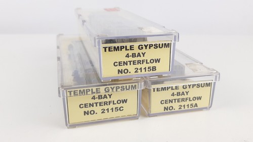 THE FREIGHT YARD TEMPLE GYPSUM ACF COVERED HOPPERS X 3 VGC BOXED N-SCALE(KF) - Picture 2 of 9