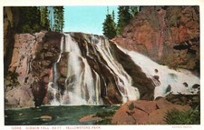 Gibbon Fall Canyon Yellowstone National Park Wyoming WY Vintage Postcard