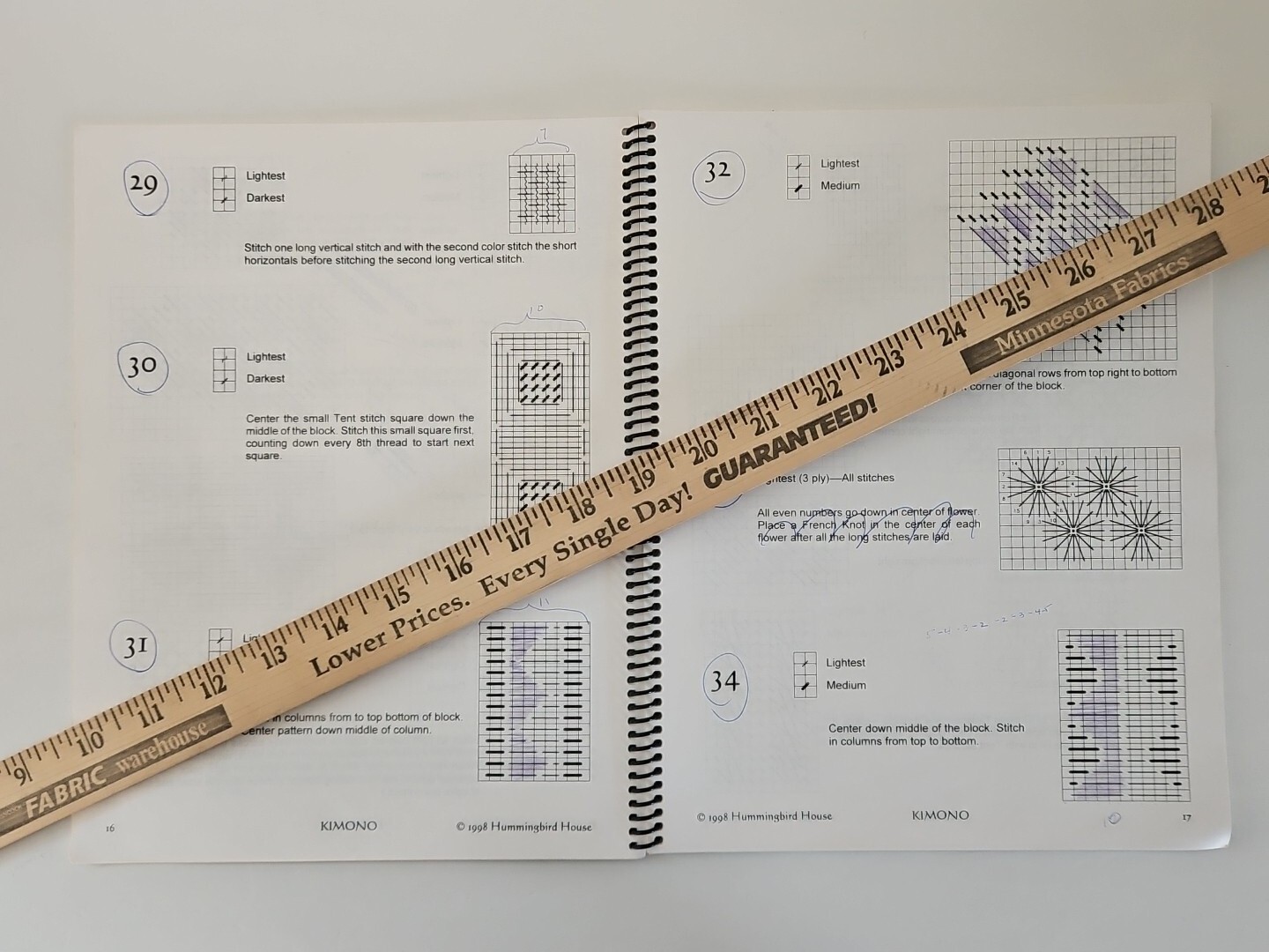 Hummingbird House KIMONO 18ct Counted Canvas Needlepoint Pattern by