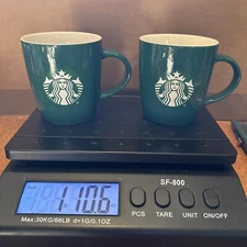 Classic Green Starbucks 12 Ounce Coffee Mug Is 2 Cups Set Circa 2021