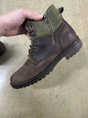 Mark Nason Mens Size US 7 Brown Green Leather Ankle Boots  display picture 3