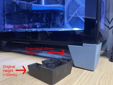 LIAN-LI LI O11D Mini EXTENDED HEIGHT Case Feet TALLER 45mm Set of 4 Fit Radiator