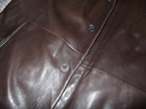 BOSS HUGO BOSS - LAMBSKIN - COFFEE BROWN - NO SIZE LABEL / XL - BLEMISH - Picture 6 of 12