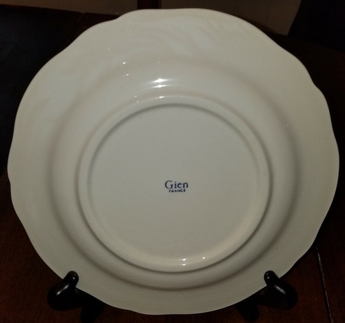 Juego de 4 platos de ensalada de 8,75" con patrón de cesta de frutas Gien "GIE14" de colección hechos en Francia - Imagen 4 de 8