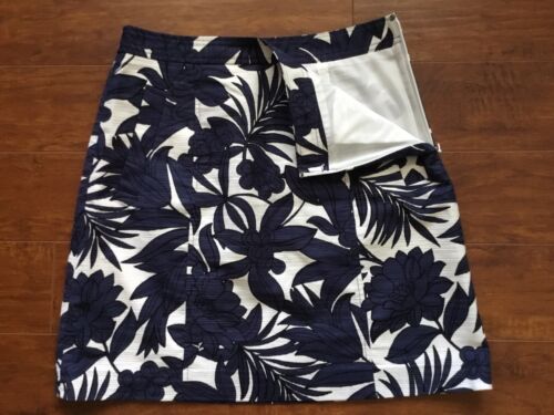 Ann Taylor Blue/white Floral Print Skirt Size 8 - 第 4/4 張圖片