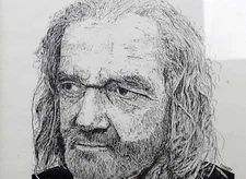 P. Mignard / Portrait of Marcel Bascoulard lithograph Vallenay Bourges