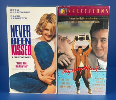 Chick Flick VHS Lot - Never Been Kissed VHS & Say Anything VHS Bundle - FREE S&H