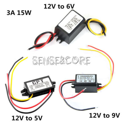 DC/DC 12V to 5V/6V/9V 3A 15W Converter Step Down 3A 15W Power Supply Module