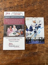 Luke Schenn IP Signed UD Young Guns Card JSA Coa Maple Leafs Autographed