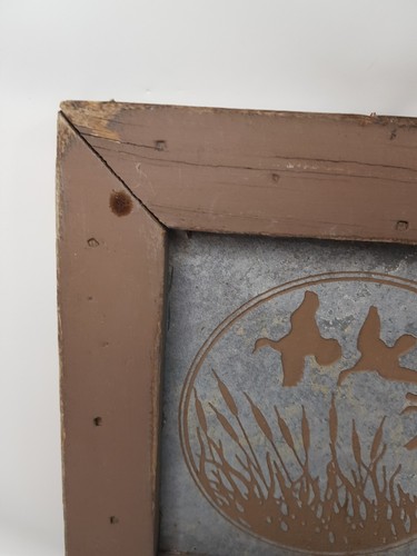 Vintage Geese Taking Flight Tile Wall Art Distressed Cabin Etched Ducks Hunting - Picture 2 of 11