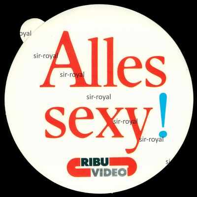 Werbe Aufkleber - Ribu Video Pornofilme - 14x14cm - Vintage 80er 90er