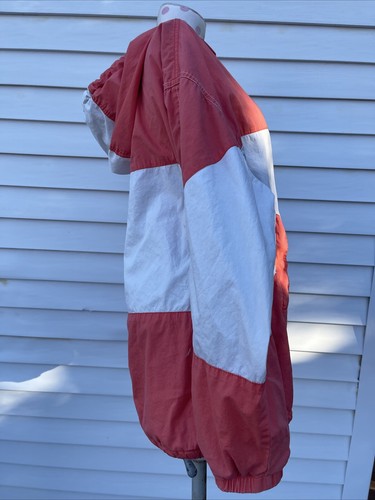 Vintage 80’s Pastel Pullover GAP Women’s M Windbreaker Jacket Colorblock Orange - Picture 7 of 18