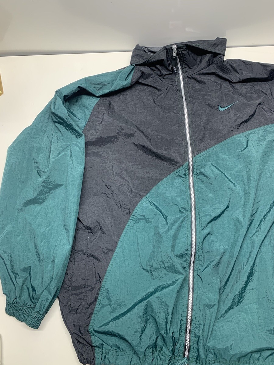 Vintage Y2K Nike Swoosh Wave Color Block Windbreaker Jacket Size
