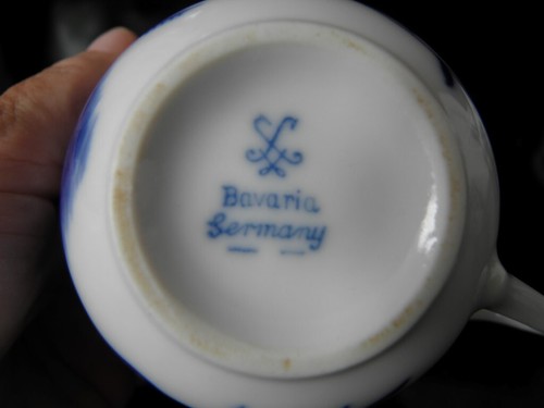 Altes Kaffee-und Speise Service Zwiebelmuster Oskar Schaller Einzelteile zur Aus - Picture 15 of 22
