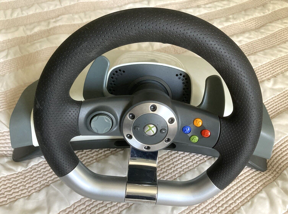 Microsoft Xbox 360 Wireless Racing Steering Wheel Force Feedback