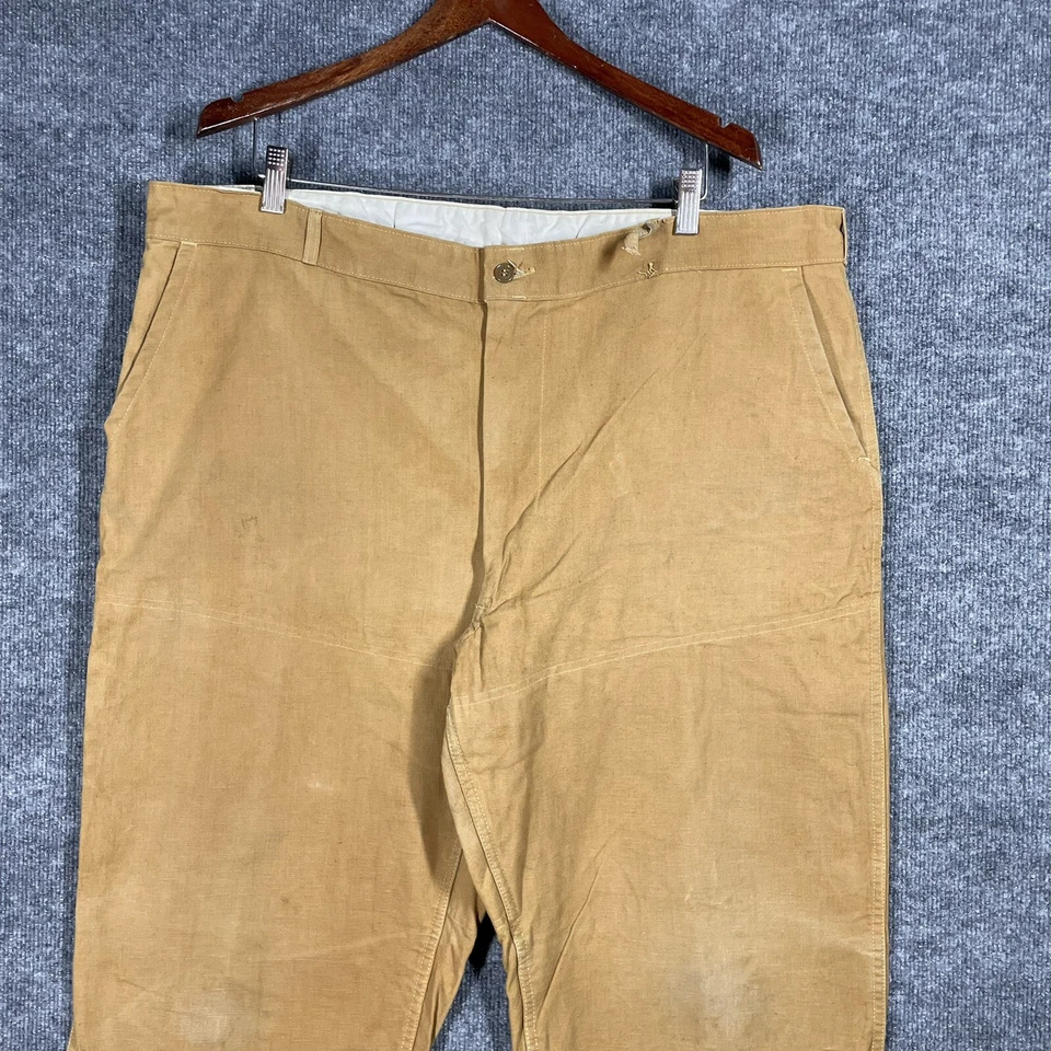 Pantalones de caza de lona pelirroja vintage años 60 talla 42x29 pato algodón garra 42 cremallera Foto 2 de 4