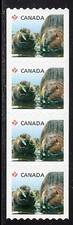 2014 Canada SC# 2711 Baby Wildlife Beaver Strip of 4  P  Stamps Lot# C 594 M-NH